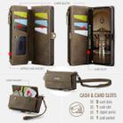 For iPhone 11 Pro CaseMe C39 RFID Blocking Zipper Wallet Leather Phone Case with Crossbody Strap(Coffee) - 3