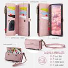 For iPhone 11 Pro CaseMe C39 RFID Blocking Zipper Wallet Leather Phone Case with Crossbody Strap(Pink) - 3