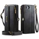For iPhone 7 / 8 / SE 2022 CaseMe C39 RFID Blocking Zipper Wallet Leather Phone Case with Crossbody Strap(Black) - 2