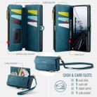 For iPhone 7 / 8 / SE 2022 CaseMe C39 RFID Blocking Zipper Wallet Leather Phone Case with Crossbody Strap(Green) - 3
