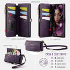For iPhone 7 / 8 / SE 2022 CaseMe C39 RFID Blocking Zipper Wallet Leather Phone Case with Crossbody Strap(Purple) - 3