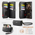 For iPhone 16e CaseMe C39 RFID Blocking Zipper Wallet Leather Phone Case with Crossbody Strap(Black) - 3