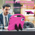 For Doogee T30 S 112024 EVA Shockproof Tablet Case with Holder(Rose Red) - 3