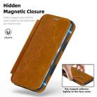 For iPhone 14 Linton MagSafe Leather Phone Case(Brown) - 2