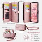 For Samsung Galaxy S25 / S24 5G CaseMe C39 RFID Blocking Zipper Wallet Leather Phone Case with Crossbody Strap(Pink) - 3