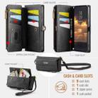 For Samsung Galaxy S25+ / S24+ 5G CaseMe C39 RFID Blocking Zipper Wallet Leather Phone Case with Crossbody Strap(Black) - 3