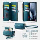 For Samsung Galaxy S25 Ultra 5G CaseMe C39 RFID Blocking Zipper Wallet Leather Phone Case with Crossbody Strap(Green) - 3