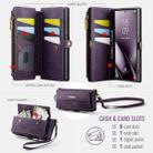 For Samsung Galaxy S25 Ultra 5G CaseMe C39 RFID Blocking Zipper Wallet Leather Phone Case with Crossbody Strap(Purple) - 3