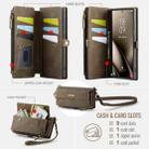 For Samsung Galaxy S24 Ultra 5G CaseMe C39 RFID Blocking Zipper Wallet Leather Phone Case with Crossbody Strap(Coffee) - 3