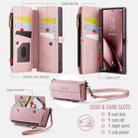 For Samsung Galaxy S24 Ultra 5G CaseMe C39 RFID Blocking Zipper Wallet Leather Phone Case with Crossbody Strap(Pink) - 3