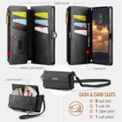 For Samsung Galaxy S23 5G CaseMe C39 RFID Blocking Zipper Wallet Leather Phone Case with Crossbody Strap(Black) - 3