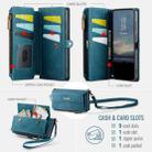 For Samsung Galaxy S23 5G CaseMe C39 RFID Blocking Zipper Wallet Leather Phone Case with Crossbody Strap(Green) - 3