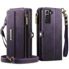For Samsung Galaxy S22+ 5G CaseMe C39 RFID Blocking Zipper Wallet Leather Phone Case with Crossbody Strap(Purple) - 2