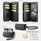For Samsung Galaxy S22 Ultra 5G CaseMe C39 RFID Blocking Zipper Wallet Leather Phone Case with Crossbody Strap(Black) - 3