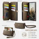 For Samsung Galaxy S22 Ultra 5G CaseMe C39 RFID Blocking Zipper Wallet Leather Phone Case with Crossbody Strap(Coffee) - 3