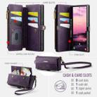 For Samsung Galaxy S22 Ultra 5G CaseMe C39 RFID Blocking Zipper Wallet Leather Phone Case with Crossbody Strap(Purple) - 3