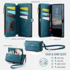 For Samsung Galaxy S21+ 5G CaseMe C39 RFID Blocking Zipper Wallet Leather Phone Case with Crossbody Strap(Green) - 3