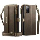 For Samsung Galaxy S20 FE 5G CaseMe C39 RFID Blocking Zipper Wallet Leather Phone Case with Crossbody Strap(Coffee) - 2