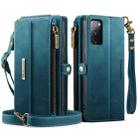 For Samsung Galaxy S20 FE 5G CaseMe C39 RFID Blocking Zipper Wallet Leather Phone Case with Crossbody Strap(Green) - 2