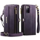 For Samsung Galaxy S20 FE 5G CaseMe C39 RFID Blocking Zipper Wallet Leather Phone Case with Crossbody Strap(Purple) - 2