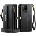 For Samsung Galaxy S20 Ultra 5G CaseMe C39 RFID Blocking Zipper Wallet Leather Phone Case with Crossbody Strap(Black) - 2