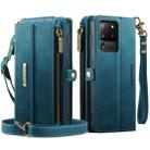 For Samsung Galaxy S20 Ultra 5G CaseMe C39 RFID Blocking Zipper Wallet Leather Phone Case with Crossbody Strap(Green) - 2