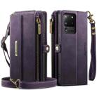For Samsung Galaxy S20 Ultra 5G CaseMe C39 RFID Blocking Zipper Wallet Leather Phone Case with Crossbody Strap(Purple) - 2