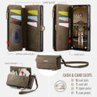For Samsung Galaxy A16 4G CaseMe C39 RFID Blocking Zipper Wallet Leather Phone Case with Crossbody Strap(Coffee) - 3