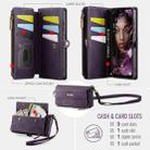 For Samsung Galaxy A16 4G CaseMe C39 RFID Blocking Zipper Wallet Leather Phone Case with Crossbody Strap(Purple) - 3