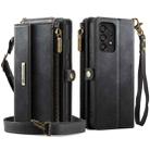 For Samsung Galaxy A52 CaseMe C39 RFID Blocking Zipper Wallet Leather Phone Case with Crossbody Strap(Black) - 2