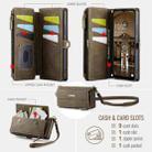 For Samsung Galaxy A53 CaseMe C39 RFID Blocking Zipper Wallet Leather Phone Case with Crossbody Strap(Coffee) - 3