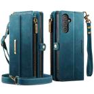 For Samsung Galaxy A54 5G CaseMe C39 RFID Blocking Zipper Wallet Leather Phone Case with Crossbody Strap(Green) - 2
