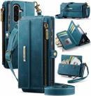 For Samsung Galaxy A56 5G CaseMe C39 RFID Blocking Zipper Wallet Leather Phone Case with Crossbody Strap(Green) - 1