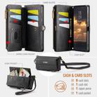 For Samsung Galaxy S25 Edge 5G CaseMe C39 RFID Blocking Zipper Wallet Leather Phone Case with Crossbody Strap(Black) - 3