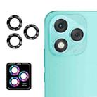 For Honor 400 Lite ENKAY Hat-Prince 9H Rear Camera Lens Aluminium Alloy Tempered Glass Film(Black) - 1