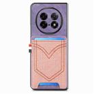 For OPPO Find N5 Denim Texture Leather Skin Phone Case with Card Slot(Purple) - 3