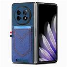 For OPPO Find N5 Denim Texture Leather Skin Phone Case with Card Slot(Blue) - 2