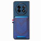 For OPPO Find N5 Denim Texture Leather Skin Phone Case with Card Slot(Blue) - 3