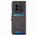 For OPPO Find N5 Denim Texture Leather Skin Phone Case with Card Slot(Black) - 3