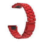 For Gamin 26mm Three Beads Plastic Quick Release Watch Band(Red) - 3