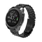 For Gamin 22mm Three Beads Plastic Quick Release Watch Band(Black) - 1