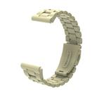 For Gamin 22mm Three Beads Plastic Quick Release Watch Band(Apricot) - 2
