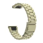For Gamin 22mm Three Beads Plastic Quick Release Watch Band(Apricot) - 3