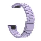 For Gamin 20mm Three Beads Plastic Quick Release Watch Band(Light Purple) - 3