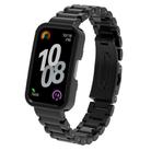 For Huawei Band  8 / 9 / 10 Watch Frame Integrated Three Beads Plastic Watch Band(Black) - 1