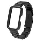 For Huawei Band  8 / 9 / 10 Watch Frame Integrated Three Beads Plastic Watch Band(Black) - 2