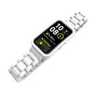 For Huawei Band  8 / 9 / 10 Watch Frame Integrated Three Beads Plastic Watch Band(White) - 3
