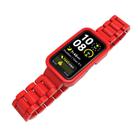 For Huawei Band  8 / 9 / 10 Watch Frame Integrated Three Beads Plastic Watch Band(Red) - 3