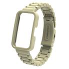 For Huawei Band  8 / 9 / 10 Watch Frame Integrated Three Beads Plastic Watch Band(Apricot) - 2