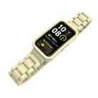 For Huawei Band  8 / 9 / 10 Watch Frame Integrated Three Beads Plastic Watch Band(Apricot) - 3